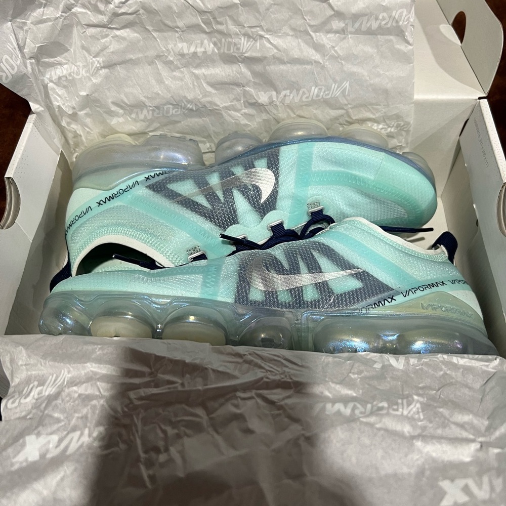 Nike Air VaporMax Teal Tint Metallic Silver Size 11